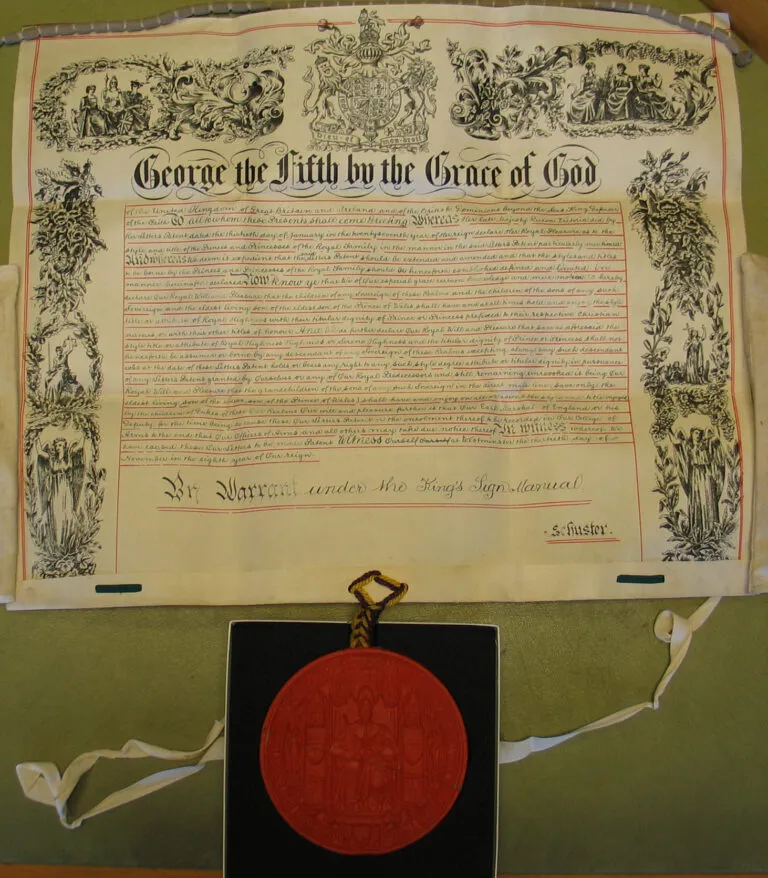 Letters Patent - George V, 1917